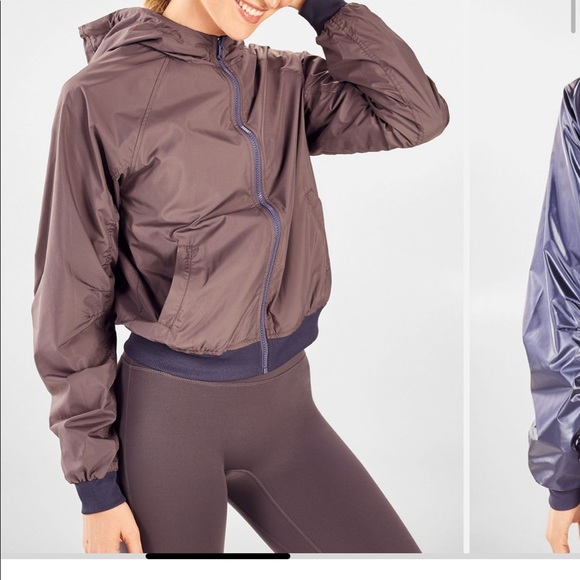 Fabletics Amara Shine Hoodie raincoat jacket - Picture 3 of 11